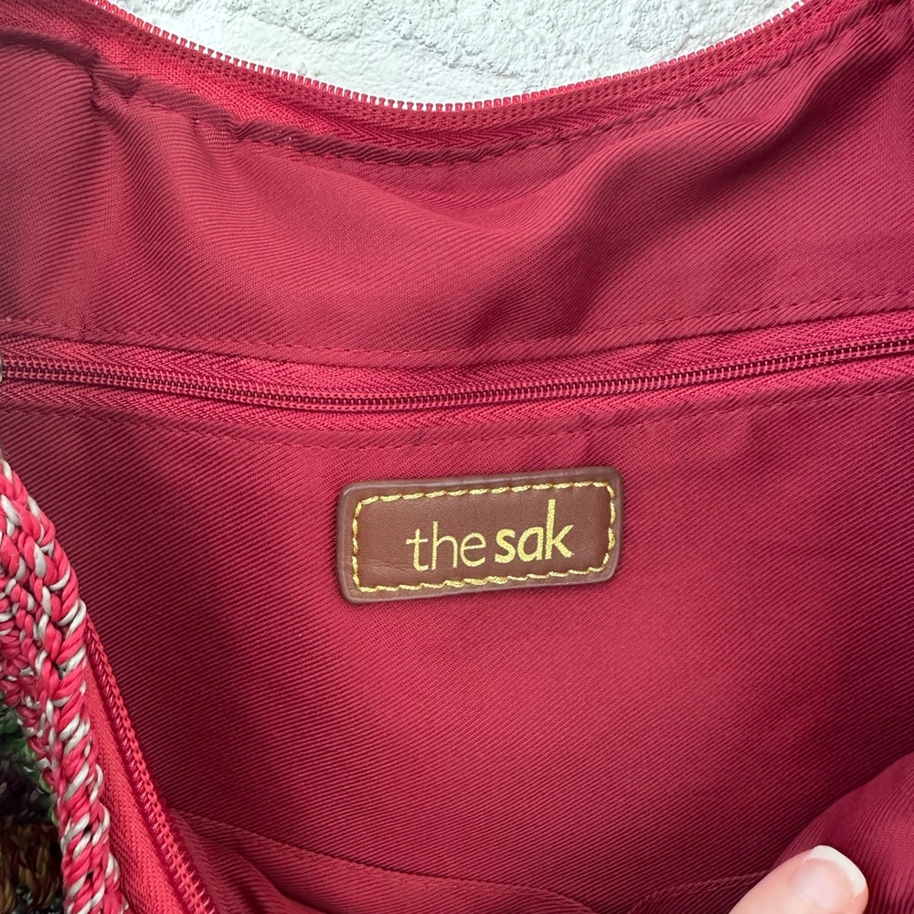 The Sak Crochet Multi-color Shoulder Bag Length 14” Height 12” Boho - Picture 6 of 14
